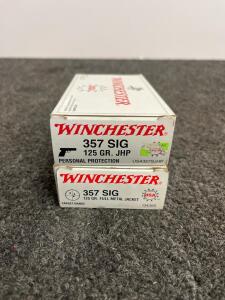 Winchester .357 SIG 125gr JHP & FMJ Ammo, 100 Rds, Factory Boxed, USA Made