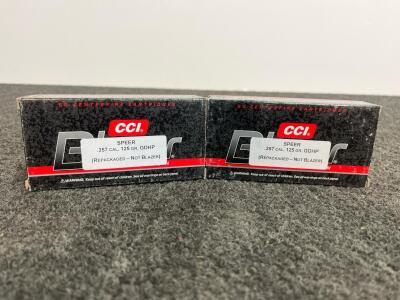 Speer .357 Magnum 125 Grain GDHP Ammunition, 100 Rounds, Factory Repackaged in CCI Boxes