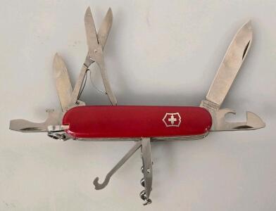 Victorinox Climber Swiss Army Knife Red, Multi-Functions, Made In Switzerland, Stainless Blades