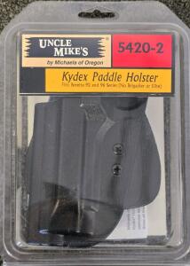 Uncle Mike's 5420-2 Kydex Paddle Holster for Beretta 92/96, Left Hand, Black