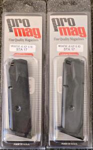 (2) ProMag STA 17 Megastar .45 ACP 10-Round Magazine, New in Package