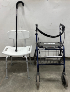 Dolomite Rollator, Cane, and Shower Chair