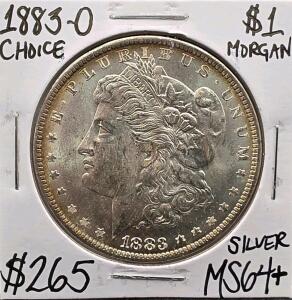 1883-O MS64+ Choice Mint State Morgan Silver Dollar