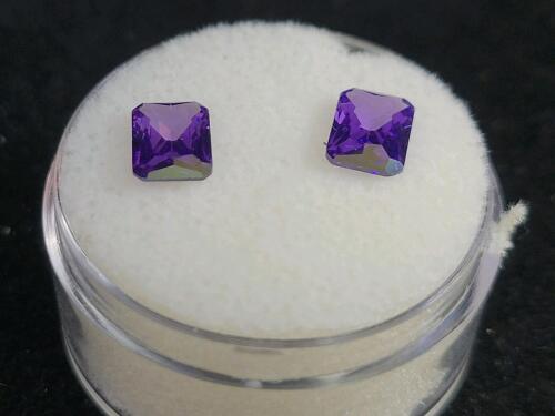 2.95ct Natural Purple Tanzanite Emerald Cut Gemstones