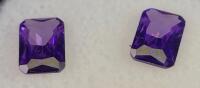 2.95ct Natural Purple Tanzanite Emerald Cut Gemstones - 2