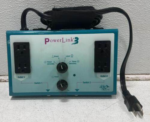 AbleNet PowerLink 3 Assistive Power Control Unit 100V 15A Dual Outlets, Timer, Direct/Latch Modes