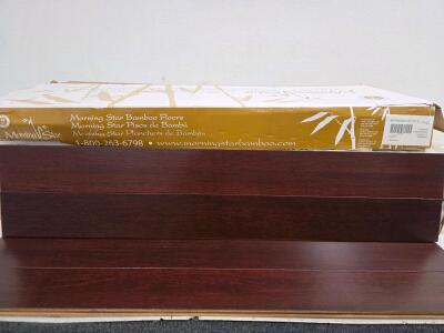 Morning Star Carbonized Strand Woven Bamboo Flooring, 38" x 3-3/4" x 5/8", High-Gloss Finish