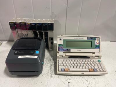 Schneider Quantum PLC Modules, Zebra GX420t Label Printer, Canon StarWriter 350C, Various Models