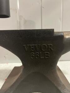 VEVOR 66lb Steel London Anvil with Bending Tool + Black & Decker 7A Corded Drill- drill<br/>powers on and works