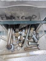 Small Parts Organizer Cabinet with 15 Drawers, Assorted Hardware, Labeled Clear Plastic Bins - 12