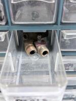 54-Drawer Blue Small Parts Organizer Cabinet, Steel Frame, Clear Plastic Drawers, Loaded Hardware - 8