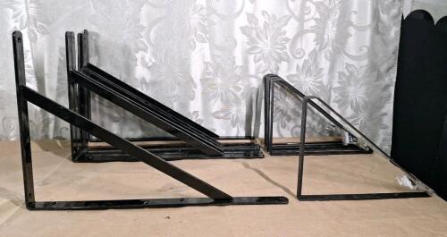 (5) Assorted Hammers, (2) Hammer Tackers, (7) 12" X 18" Shelf Supports, Black Finish & (6) 8" x 11" Shelf Supports, Black Finish