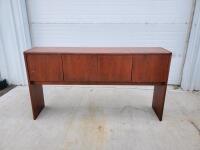Large Mid-Century Modern Wooden Credenza, Four Doors, Serial Number 195968, Brown Finish(zone-2)