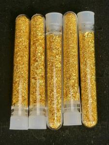 (5) Bottles of Gold Flake/Gold Leaf