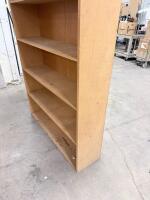 Tall 6-Shelf Freestanding Bookshelf, Particle Board, 72"x36"x12", Brown Finish - 3