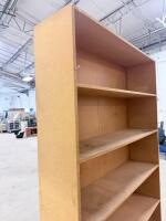 Tall 6-Shelf Freestanding Bookshelf, Particle Board, 72"x36"x12", Brown Finish - 4