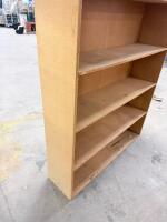Tall 6-Shelf Freestanding Bookshelf, Particle Board, 72"x36"x12", Brown Finish - 5