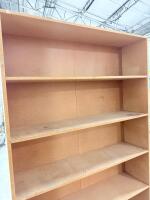 Tall 6-Shelf Freestanding Bookshelf, Particle Board, 72"x36"x12", Brown Finish - 6