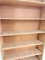 Tall 6-Shelf Freestanding Bookshelf, Particle Board, 72"x36"x12", Brown Finish - 11