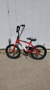 Huffy Rock It 16" Kids BMX Bike, Steel Frame, Coaster Brake, Red, Kickstand