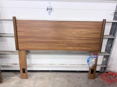 Mid-Century Modern Walnut Full/Queen Headboard, Frame-Mount, Hardware Included, 62" Wide