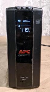 (1) APC Back-UPS 1500 Battery Backup & Surge Protector, Model BX1350M / BX1500M