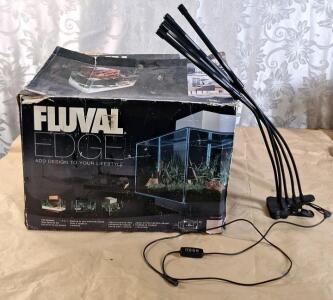 (1) 6-Gallon Glass Aquarium & (1) LED Grow Light W/O AC Adapter