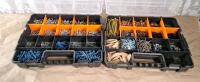 (6) Stackable Hardware Storage Boxes W/ Assorted Hardware - 3