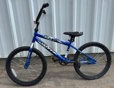 Huffy Rock It 20" BMX Youth Bike, Single Speed, Coaster Brake, Steel Frame, Blue