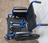 Drive Medical Blue Streak Manual Wheelchair, Steel Frame, Detachable Leg Rests, Foldable - 3