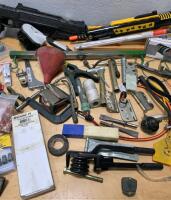 Large Mixed Lot: Hand Tools, Bug-A-Salt Guns, Micrometer, Hardware, Electrical & Workshop Items - 3