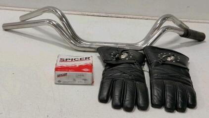 Harley Handle Bars, Insulated Biker Gloves, and 5-213X Spicer