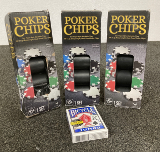 Poker Chips And Jumbo Cards