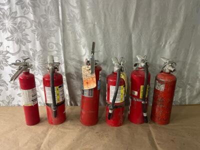 Multiple Amerex ABC Dry Chemical Fire Extinguishers, B402 (5 lb), B417 (2.5 lb), and Super 210S- cannot test items