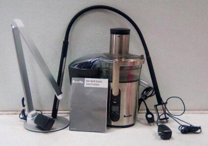Breville BJE510XL Juice Fountain 900W Juicer with Manual, 2x Adjustable LED Desk Lamps