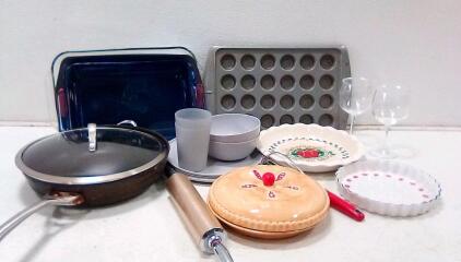 Comprehensive Kitchen Bakeware & Cookware Set &ndash; "Homegrown Heaven Bound" Pie Plate, Muffin Pan, More