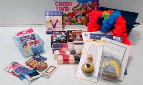 Candy Land, Poker Chips Set, Board & Card Games, Crafts &ndash; Mixed Lot Family Game & Activity Bundle