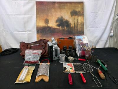 Vintage Kitchen Tools, Binoculars, Working Century Link Router and More