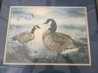 J. Mobley 1985-86 Federal Duck Stamp Print &ndash; Signed Framed Wildlife Art 24"x18" - 2