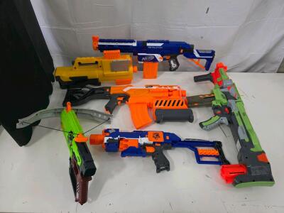 Nerf Blaster Lot: Stockade, Retaliator, Demolisher, Stampede, Nitron, Crossfire Bow