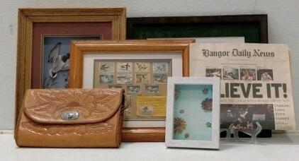 Leather Purse ($100+), Sox Nespaper 10/28/2004, Bird Stamps and Pictures