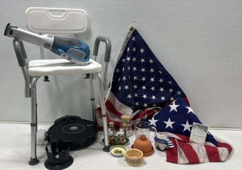 American Flag and so much more .iRobot Roomba Vacuum, Charging Dock, Scheduled Cleaning, 60-Min Run, No WiFi(tested and working)