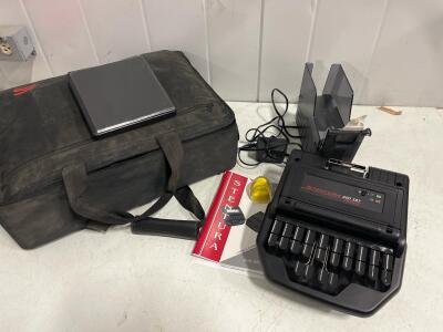 Stenograph Stentura 400 SRT Electric Steno Machine, Carrying Case, Accessories, Manual