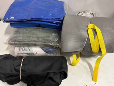 Poly Tarps (Blue/Green/Silver), Foam Sleeping Pad,