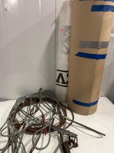 Steel Wire Rope Sling Assembly with Chain & Hook, 5/8" x 20' Multi-Leg, Concrete Form Tube Roll
