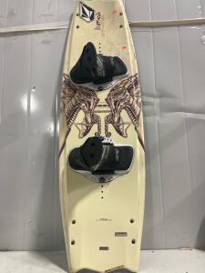 Hyperlite Parks 140 Wakeboard with Power Boot Bindings, 2.7" Abrupt 3-Stage Rocker