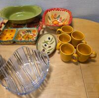 Mixed Dinnerware Set &ndash; Ceramic Mugs, Bowls, Serving Platters, Fruit & Floral Designs And More - 2