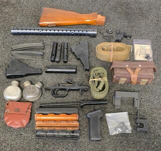 SKS Parts & Soviet Field Gear Lot &ndash; Buttstock, Handguards, Accessories