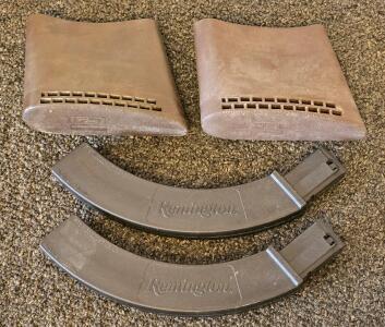 Remington Model 597 .22 LR 25-Round Magazines (2) with Two Slip-On Recoil Pads, Black