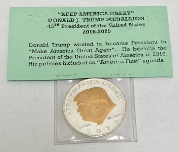 “Keep America Great” Donald J Trump Medallion